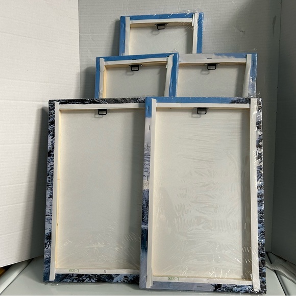 5 piece Wall Art painting decor on canvas - SNOW LAKE - Picture 5 of 10